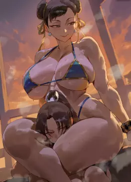 Mai Between Chun-Li Thick Thighs by Shexyo – Street Fighter 6