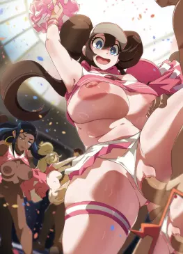 Rosa, Nessa and Whitney Cheerleader Orgy by Pinkseito – Pokemon