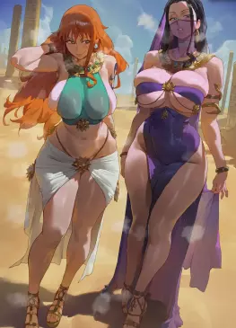 Egyptian Goddess Nami and Nico Robin by Shexyo – One Piece