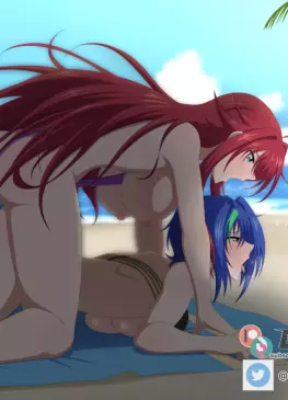 Rias Gremory X Xenovia Quarta Beach Sex by GGC – High School DXD
