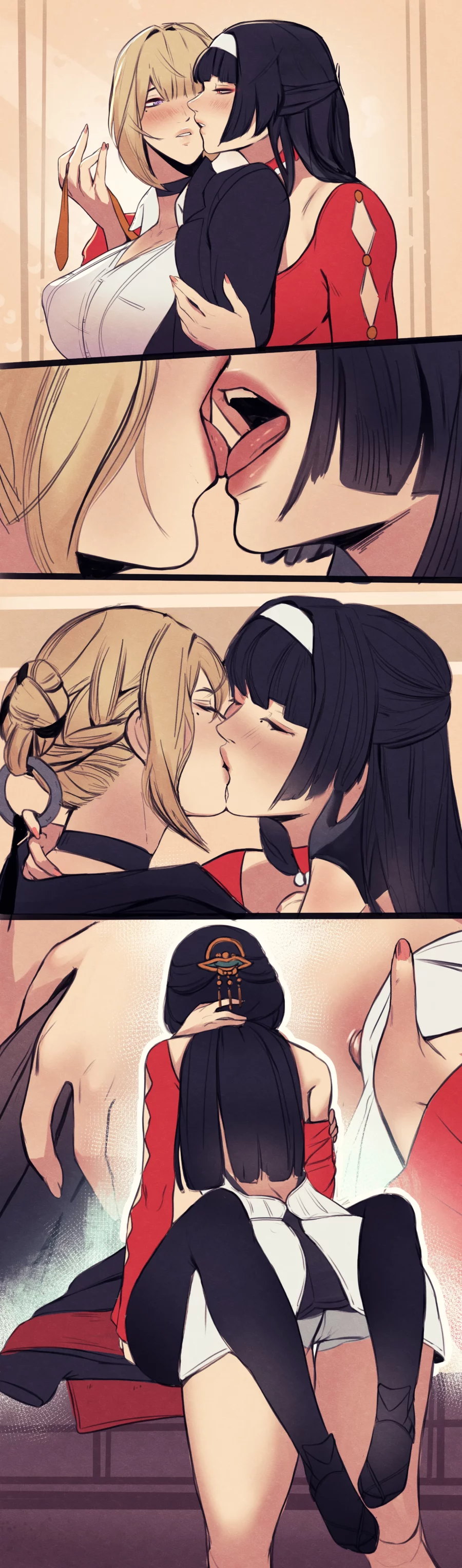 Astra Yao and Evelyn Chevalier Kisses by Holymeh – Zenless Zone Zero