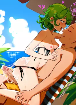Saitama and Tatsumaki Melting At The Beach by Snegovski – One Punch Man