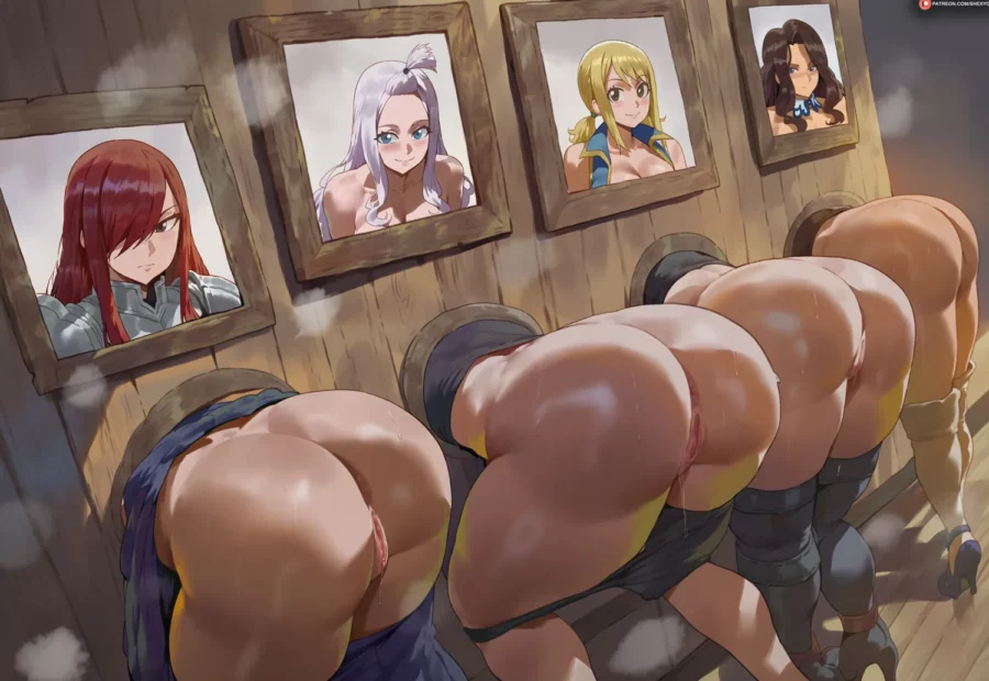 Erza, Mirajane, Lucy and Cana Glory Wall by Shexyo – Fairy Tail Hentai 1 Erza, Mirajane, Lucy and Cana Glory Wall by Shexyo – Fairy Tail