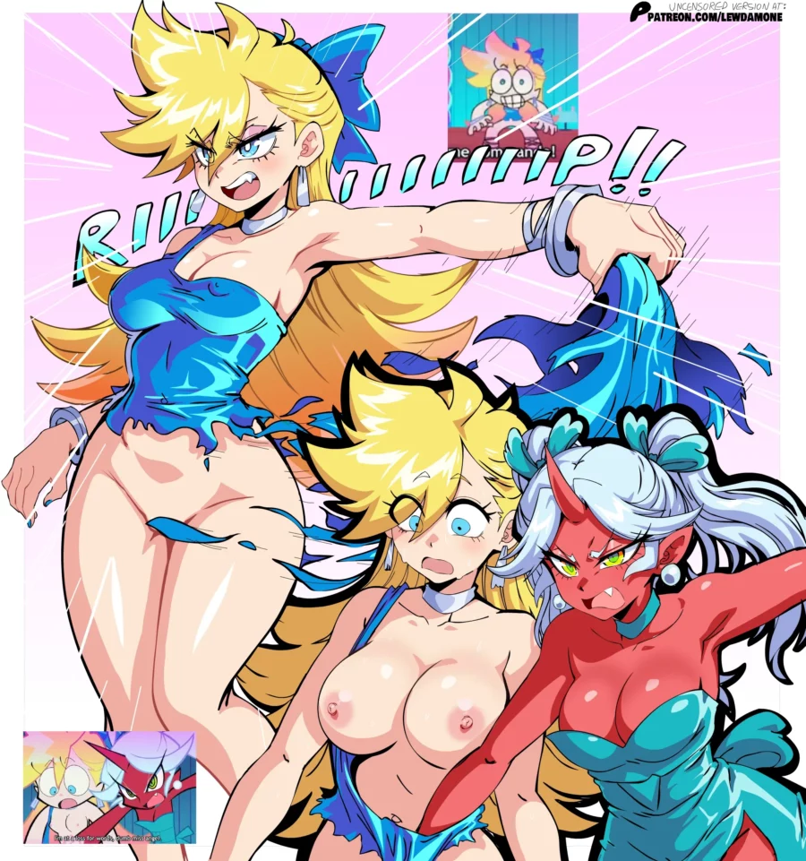 Kneesocks Daemon X Panty Anarchy That Nude Scene by Lewdamone – Panty & Stocking With Garterbelt