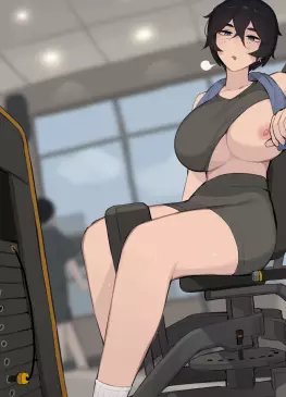 Miyamoto Chihiro Quick Flashing at The Gym by Pepper0 – Original