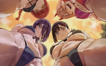 Makima, Power, Reze and Kobeni by Shexyo – Chainsaw Man