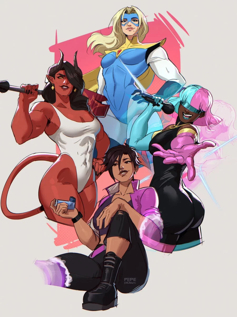 Blonde Blazer X Invisigal X Malevola X Prism by Pepedraws – Dispatch (Game) Hentai 1 Blonde Blazer X Invisigal X Malevola X Prism by Pepedraws – Dispatch (Game)