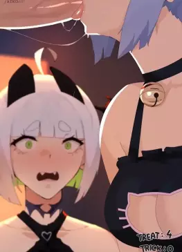 Eloise and Saki Rule34 Animation by The Atko – Halloween