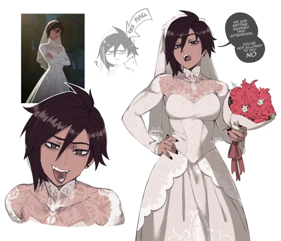 Invisigal in Wedding Dress by Masoq095 – Dispatch (Game)