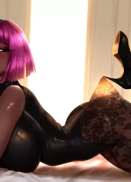 Prism Lace Pantyhose Hooked on Heel Meme by Yessarts – Dispatch (Game)