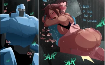 Robert Robertson and Invisigal Fucking Inside The Mech by Indralvspaizuri – Dispatch (Game)