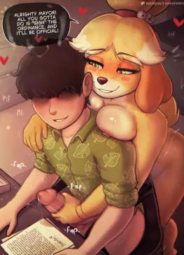 Isabelle Jorking The Mayor by Whisperfoot – Animal Crossing