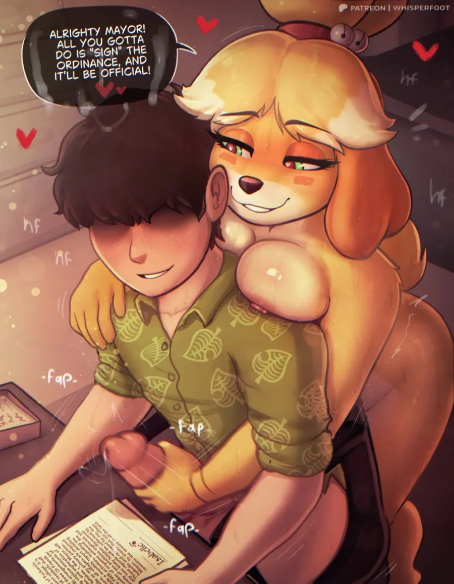 Isabelle Jorking The Mayor by Whisperfoot - Animal Crossing Hentai 1 Isabelle Jorking The Mayor by Whisperfoot - Animal Crossing
