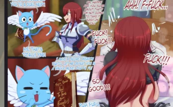 Erza Scarlet X Happy by Hornygraphite – Fairy Tail