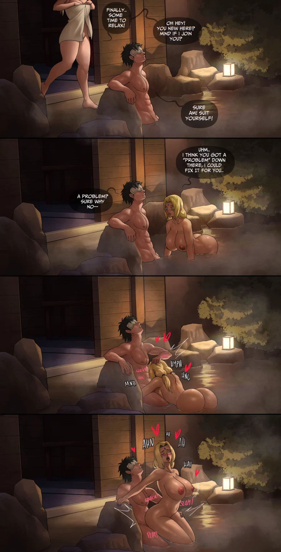 Tsunade Relaxing Bath by Echosaber - Naruto 1