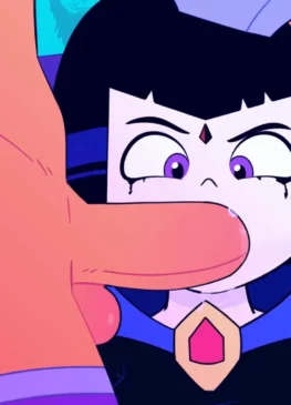 Futa Starfire Using Raven’s Pretty Face and Mouth – Teen Titans