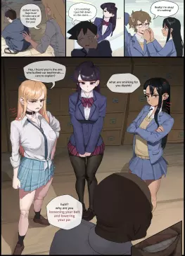 Marin, Komi and Nagatoro Confront The Bully by Wjs07 – Crossover