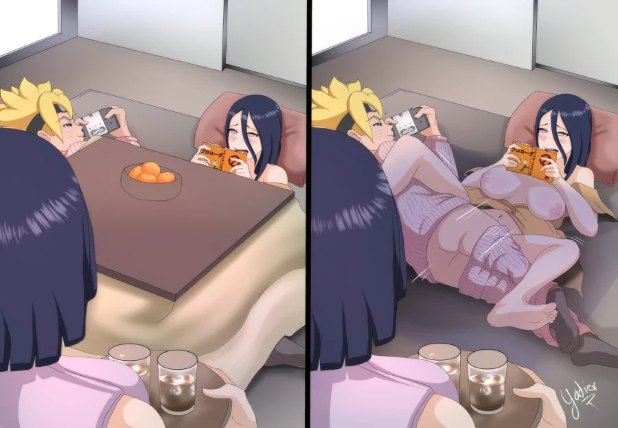 Boruto X Hanabi, Kotatsu Sex by Yadiersometimes - Boruto Naruto Next Generations