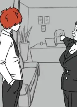 (Kostos Art) Human Resources Room – Animation Secretary Angry